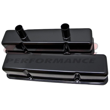 Cfr Performance CFR  1958-86 Chevy Small Block 283-305-327-350-400 Circle Track Racing Steel Valve Covers - Black CF55171
